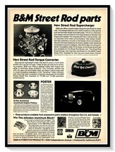 B&amp;M Automotive Products Street Rod Parts Vintage 1986 Print Magazine Ad - $9.70
