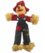 Scarecrow Yarn Doll Overalls Fall Harvest Thanksgiving Home Decor Small ... - £15.79 GBP