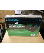 BEST DATA 56k V.92 External Serial Data Fax Modem Factory Sealed - £31.44 GBP