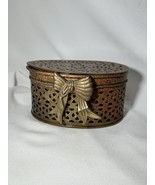 Vtg Brass Incense Burner Box Cricket Trinket Box with Bow India - $399.15 MXN
