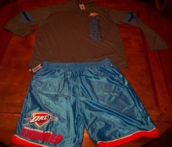 Oklahoma City Thunder Okc Nba Basketball Warmup Jacket &amp; Shorts 2XL New w/ Tag - £65.82 GBP