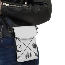 Cross Symbol Faux Leather Cell Phone Wallet Biker Hippie Backpack Pocket... - $30.90