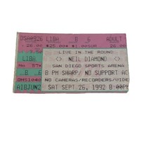 Neil Diamond Concert Ticket Stub September 26 1992 San Diego Sports Arena - $10.00