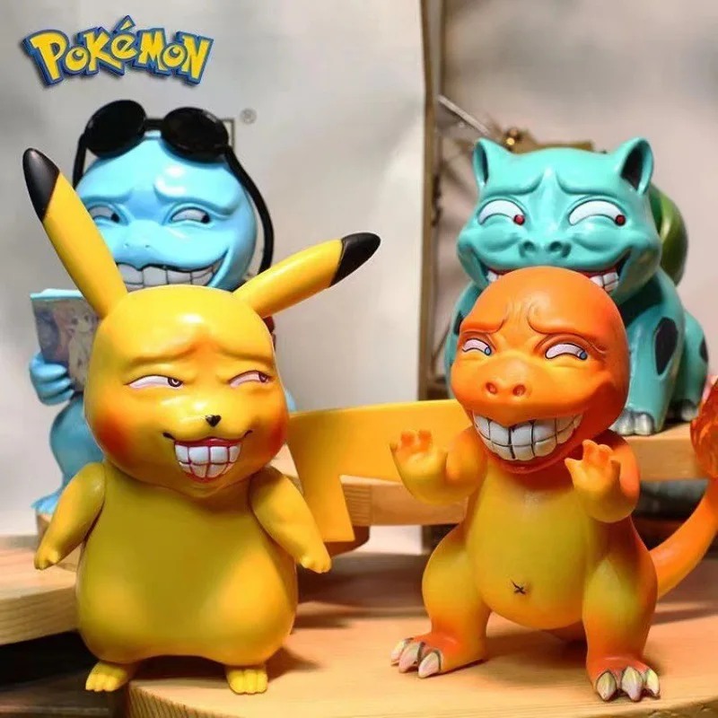 11cm Funny Spoof Pokemon Toy Anime Action Figure Peripheral Model Pikachu Spray - £20.12 GBP