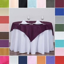 15 Pcs 54&quot;&quot; Square Polyester Tablecloths Wedding Party Catering Dinner Linens Gi - £117.76 GBP