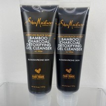 (2) Shea Moisture African Black Soap Bamboo Charcoal Detoxifying Gel Cleanser 4o - £7.39 GBP