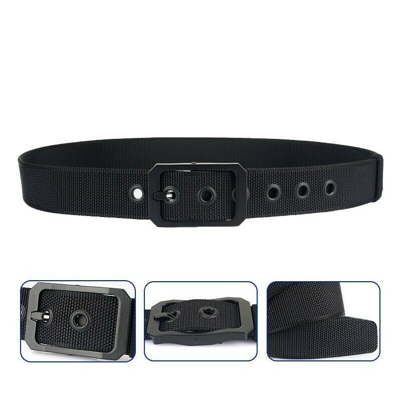 Casual Mens Webbing Belt for Jeans Prong Buckle 7 Holes Strap 1.5 inch W... - $19.49