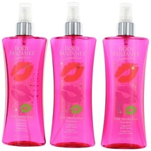 Pink Vanilla Kiss Fantasy by Body Fantasies, 3 Pack 8 oz Fragrance Body ... - £34.40 GBP