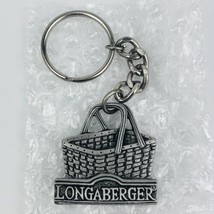 Longaberger Basket Keychain Ring Fine Pewter Danforth Vermont USA NEW Very RARE - £27.05 GBP