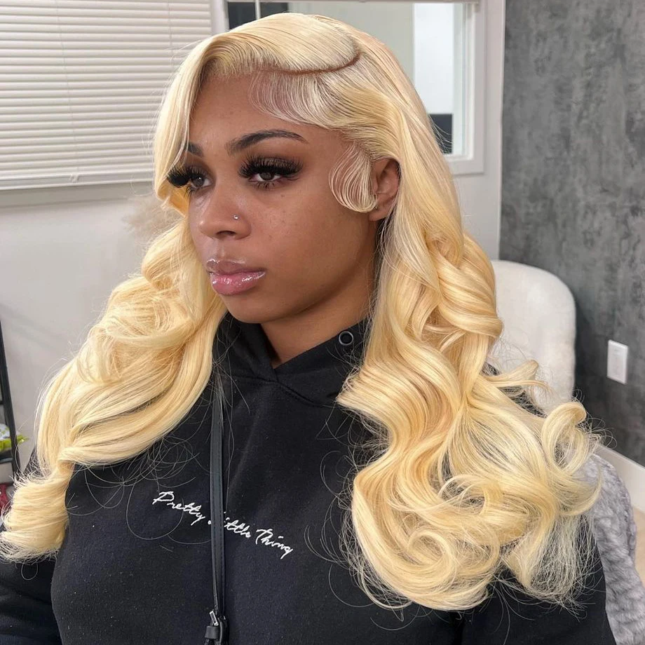 613 Hd Lace Frontal Wig 13x6 Body Wave Lace Front Wig 30 Inch Honey Blonde La - £39.74 GBP+