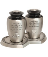 Double Pewter Companion Urns - $410.24 CAD