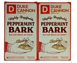 Duke Cannon Mens Soap 2 Bars Peppermint Bark 10 oz. Each - £23.55 GBP