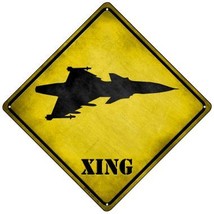 Jet Fighter Xing Novelty Mini Metal Crossing Sign MCX-182 - £13.30 GBP