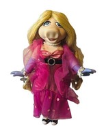 Miss Piggy Porcelain Doll Figurine 12&quot; Brass Key Pearl Necklace Muppets ... - £98.69 GBP
