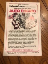 AUTO RACING CARTRIDGE INSTRUCTIONS - Game Instructions only Ships N 24h - $8.40