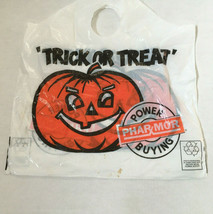 Defunct phar mor power buying plastic trick or treat pumpkin graphics bag - $19.75