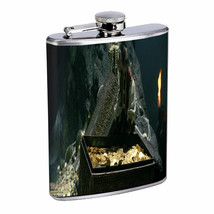 Pirate Treasure D5 Flask 8oz Stainless Steel Hip Drinking Whiskey - £11.83 GBP