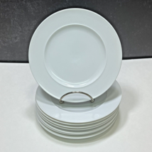 Set of 8 Rosenthal Studio Line Linie Rimmed White Bread Side Plates 6.25&quot; MCM - £68.65 GBP