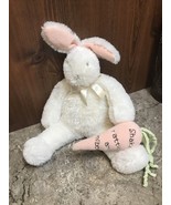 BUNNIES BY THE BAY BABY 12” Soft White Bunny Rabbit Rattle Plush Carrot - $17.82 CAD