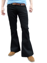 Men&#39;s RETRO FLARES Black Corduroy PANTS Hippie 60s 70s Bell Bottoms Mod - $64.90