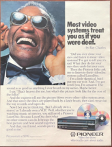 1985 Pioneer Vintage Print Ad Most Video Systems Treat You As Deaf Ray Charles - $14.45