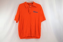 Denver Broncos Mens Collared Polyester Shirt Vtg 1970s Orange  - £23.26 GBP