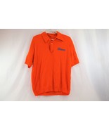Denver Broncos Mens Collared Polyester Shirt Vtg 1970s Orange  - £22.68 GBP
