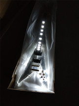 Acrylic Glass body Standard Electric Guitar Fingerboard With LED Light  S491 - £315.68 GBP