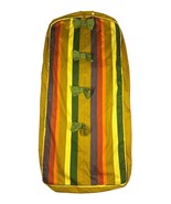 Vtg MCM 60s 70s Striped Garment Hanging Clothing Bag with Bows Yellow Gr... - €42,63 EUR