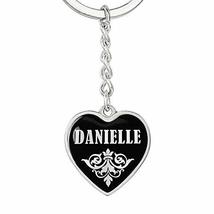 Danielle v02 - Heart Pendant Luxury Keychain - $29.95