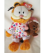 Ty Goodnight Garfield 9-inch Beanie Baby Holding His Pookie Bear (2005) - £19.57 GBP