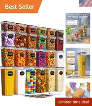 Stackable 24-Piece Food Storage Container Set - Leak-Resistant &amp; Dishwas... - $40.50