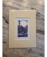 small 3&quot;x4&quot; matted etching Dutch? Delft? D. Garrett - $19.19 CAD