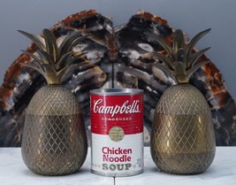 Pair of Vintage Carnat Pineapple Candle Holders Lidded Metal Trinket Dish Box - £29.30 GBP