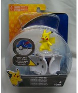 Nintendo POKEMON PIKACHU FIGURE with Pop Open GREAT BALL POKEBALL NEW - £11.67 GBP