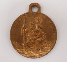 Religious Medallion St. Christopher Be My Guide - $14.84