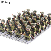24pcs/Lot WW2 Military Soldiers Building Blocks Weapons Action Figures T... - £28.70 GBP