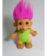 Vintage Russ Troll Doll 6.75" Vintage Troll Figure w/ Wetsuit Neon Purple Hair - £6.28 GBP