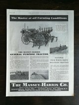 Vintage 1931 Massey-Harris General Purpose Farming Tractor Full Page Ori... - $6.64