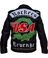 Men&#39;s George Michael BSA Faith Rockers Revenge Black Biker Leather Jacket - £90.05 GBP