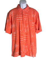 COLUMBIA PFG Short Sleeve Button Down Fishing Knots Polo Shirt Orange XL - $202.80 MXN