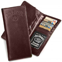 Jack Daniel&#39;s Rodeo Style Brown Leather Wallet Brown - $46.98