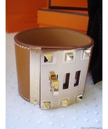NIB HERMES Fauve Barenia GHW Kelly Dog Extreme Bracelet S/T2 Rare Collec... - $27,615.68 MXN