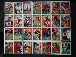1991 Topps San Francisco 49ers Team Set of 28 Football Cards - £7.95 GBP