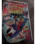 1973 MARVEL TEAM-UP COMIC BOOK #14 - SPIDER-MAN and THE SAVAGE SUB-MARINER - $204.41 MXN