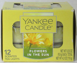 Yankee Candle 12 Scented Tea Light T/L Box Candles Flowers In The Sun - £16.63 GBP