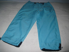 GAP LADIES 100% POLYESTER AQUA CROPPED PANTS-S-ADJ.TOGGLE WAIST/LEG-WORN... - $6.79