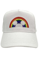 Disney Pride Collection Hat White cap with Rainbow hook &amp; loop closeure ... - £14.93 GBP