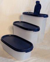 Set of 3 - Tupperware Modular Mate Containers #1, 2 &amp;3 with Blue Lid, 1 Flip Top - $20.19