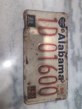 Vintage 1983 Alabama &quot;Heart of Dixie&quot; License Plate 1D 01600 Expired - £9.41 GBP